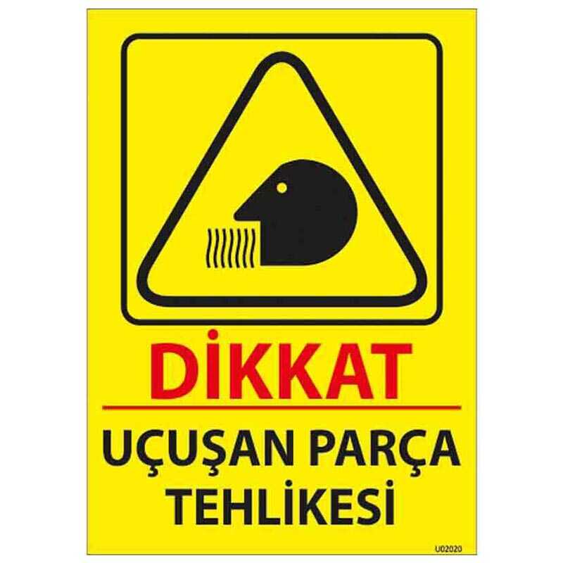Uçuşan Parça Tehlikesi Uyarı Levhası