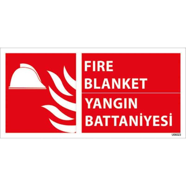 Yangın Battaniyesi Uyarı Levhası