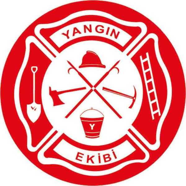 Yangın Ekibi Baret Etiketi 3 Cm Çap