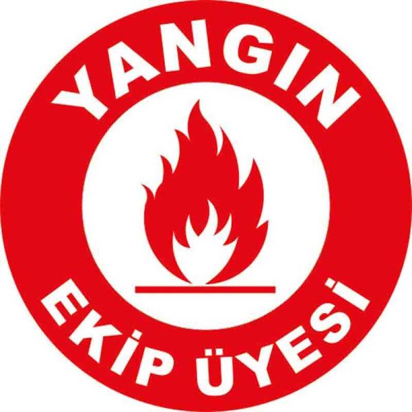 Yangın Ekip Üyesi Baret Etiketi 3 Cm Çap