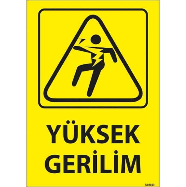 Yüksek Gerilim Uyarı Levhası
