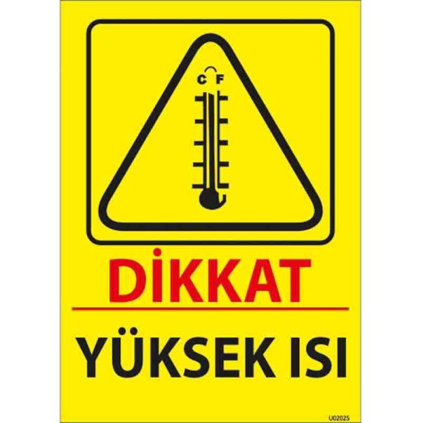 Yüksek Isı Uyarı Levhası