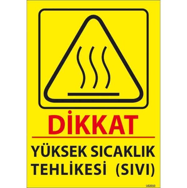 Yüksek Sıcaklık Tehlikesi Uyarı Levhası