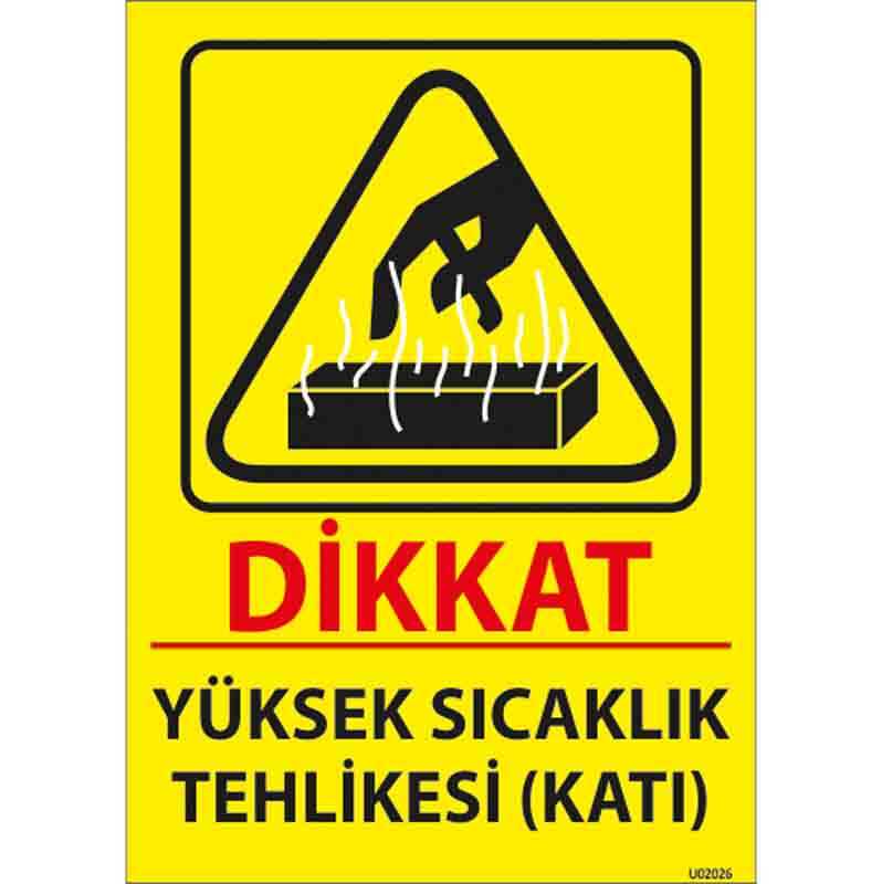 Yüksek Sıcaklık Tehlikesi Uyarı Levhası