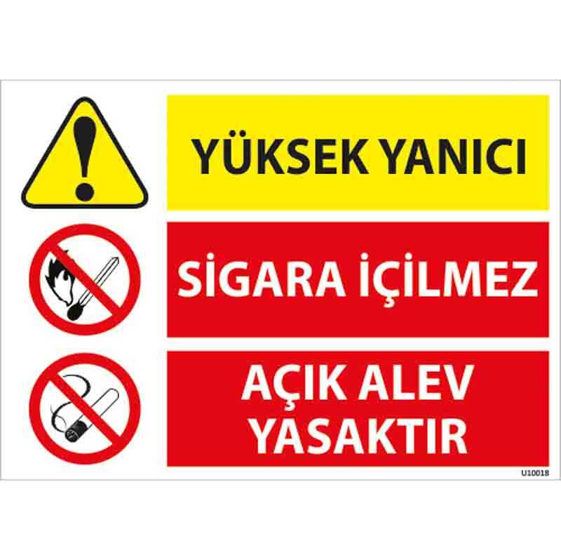 Yüksek Yanıcı Uyarı Levhası