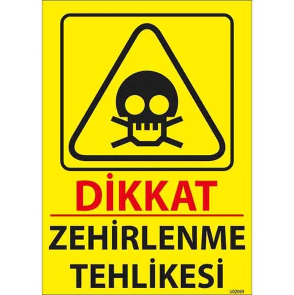 Zehirlenme Tehlikesi Uyarı Levhası
