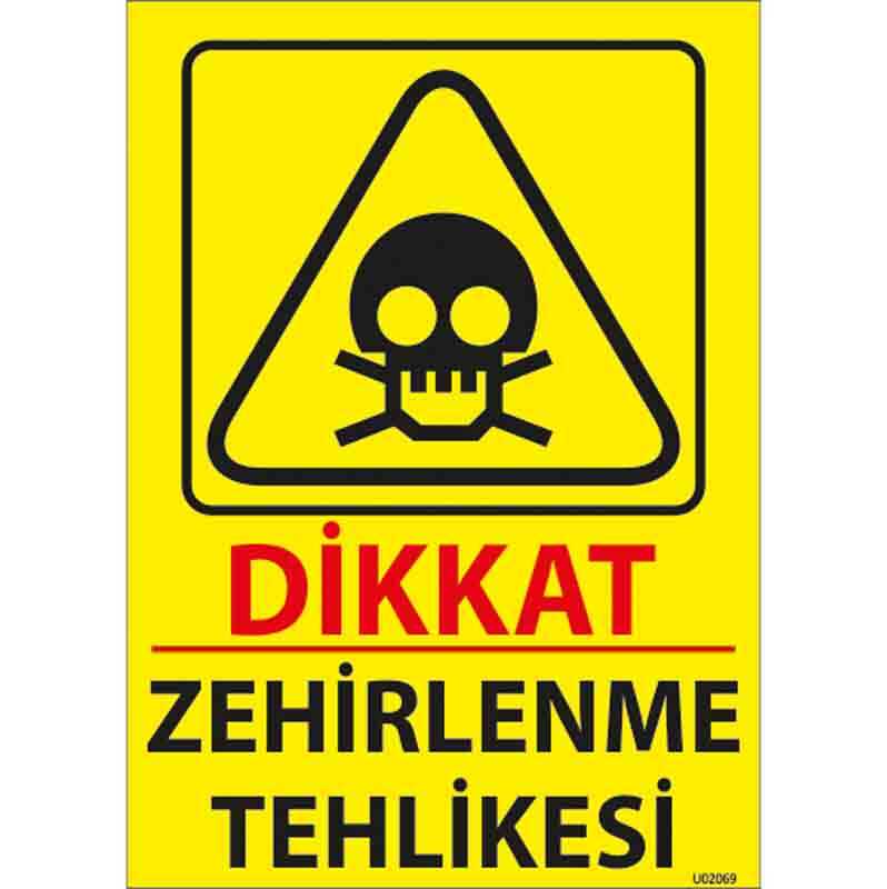 Zehirlenme Tehlikesi Uyarı Levhası