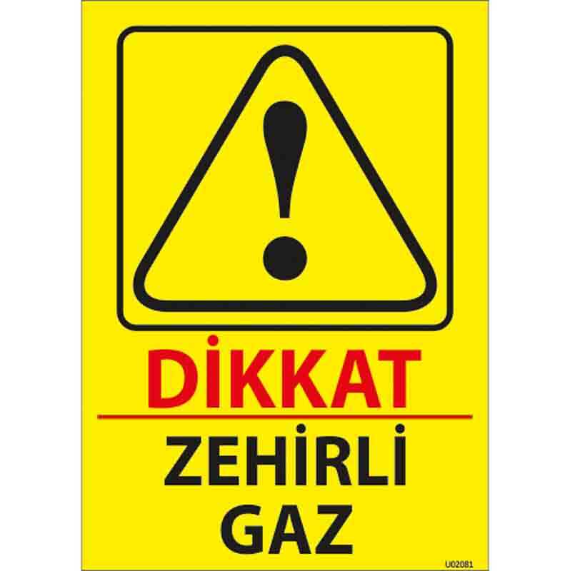 Zehirli Gaz Uyarı Levhası